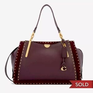 Coach Dreamer 36 In Oxblood With Rivets